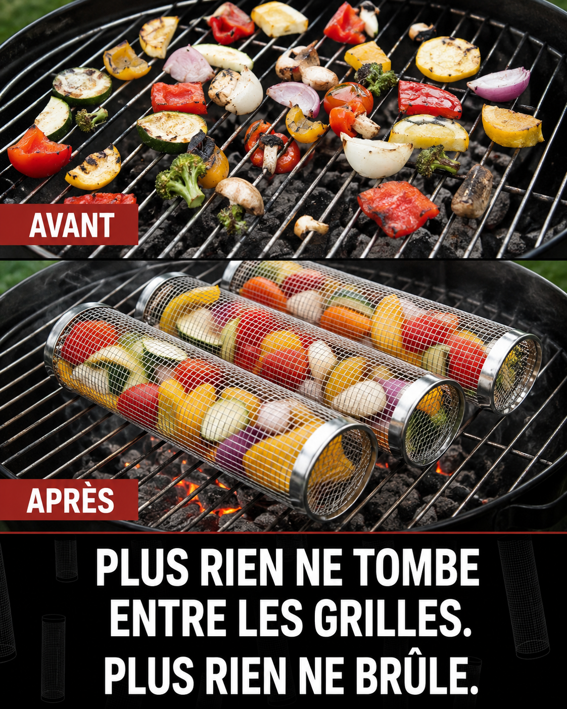 TREVIF&GRILL - Panier de Grill Innovant en Acier Inoxydable