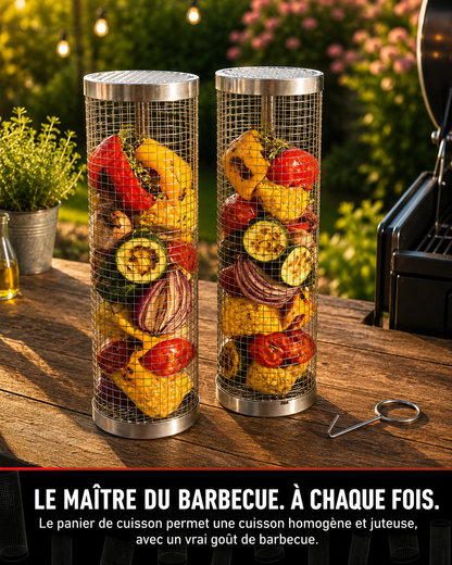TREVIF&GRILL - Panier de Grill Innovant en Acier Inoxydable