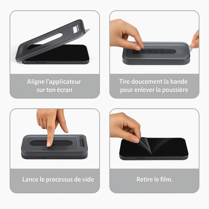 Film protecteur iPhone 3-en-1 anti-espion